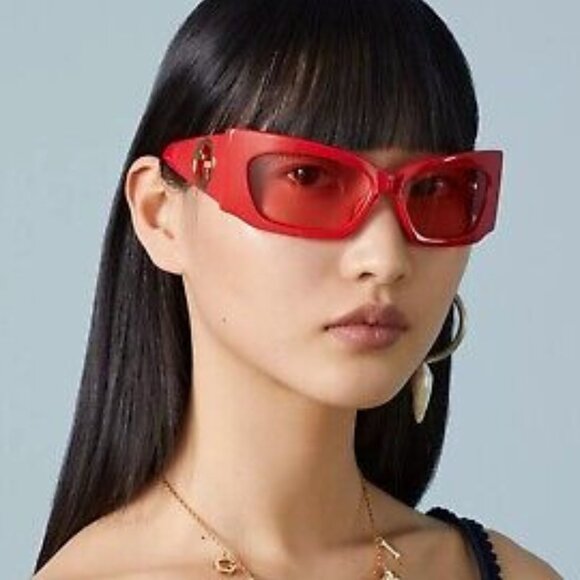 🕶️ New Gucci GG1412S 004 Sunglasses - Red Frame, Red Lenses - Picture 1 of 12